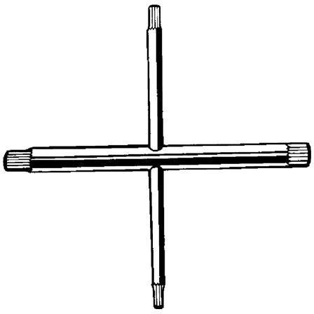 GROHE Kreuz-Riefenschlüssel 19053 – Montagewerkzeug für Ventilsitze, 4 Größen, LongLife Oberfläche