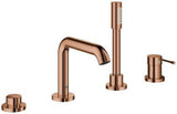 GROHE Essence 4-Loch-Einhand-Wannenkombination cool sunrise gebürstet – SilkMove & Temperaturbegrenzer
