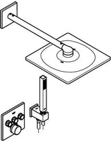 GROHE SmartControl Duschsystem Unterputz eckig 3 Absperrventile chrom