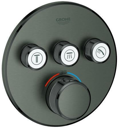 GROHE Grohtherm SmartControl Unterputz-Thermostat 3 Ventile hard graphite
