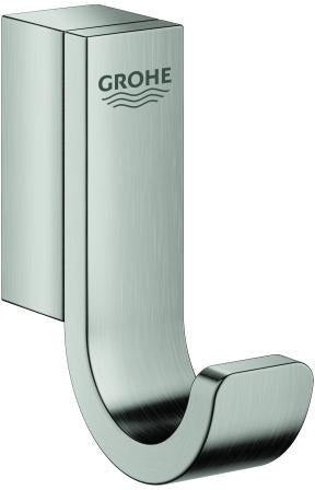 GROHE Selection Bademantelhaken Einfach Chrom – verdeckte Befestigung, Metall, 1 Haken