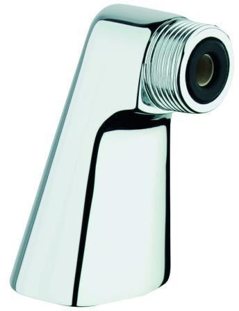 GROHE Standanschluss 12030 1/2 Zoll x 3/4 Zoll x 70 mm, verchromt, abgewinkelt, mit Gegenmutter