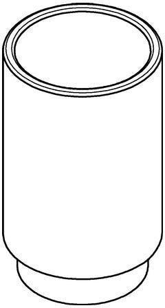 GROHE Selection Zahnputzbecher Glas weißglas 41029 für Halter 41027 – Weißes Glas, 95 mm