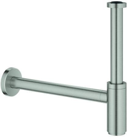 GROHE Geruchsverschluss 28912 für Waschtische 1 1/4 Zoll Messing Chrom – Flaschensiphon mit Rosette
