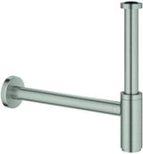 GROHE Geruchsverschluss 28912 für Waschtische 1 1/4 Zoll Messing Chrom – Flaschensiphon mit Rosette