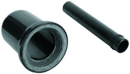 GROHE WC-Zu-/Ablaufgarnitur 37104 für Wand-WC – Ablaufmanschette 110 mm, schwarz