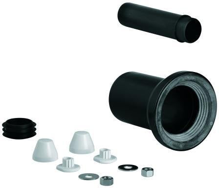 GROHE WC-Zu- und Ablaufgarnitur 37311 für wandhängendes WC – Ablaufmanschette 90 mm, schwarz