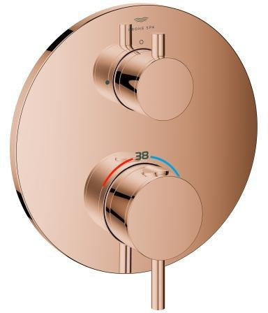 GROHE Atrio Thermostat-Brausebatterie 24357 FMS mit 1 Absperrventil, Chrom