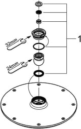 GROHE Rainshower Cosmopolitan 210 Kopfbrause – 1 Strahlart, 8 l/min, Chrom