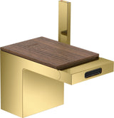 AXOR MYEDITION Einhebel-Bidetmischer ohne Platte polished gold optic mit Push-Open Ablaufgarnitur