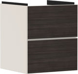 HANSGROHE Xevolos E Waschtischunterschrank 480 mm eiche dunkel mattweiß grifflos PushOpen