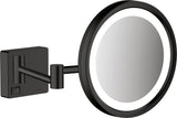 HANSGROHE AddStoris Kosmetikspiegel mit LED-Leuchte, 3-fach Vergrößerung, Chrom, 217 mm