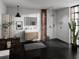 HANSGROHE Hochschrank Xevolos E 1160 mm mit PushOpen, Eiche dunkel/Weiß, grifflos