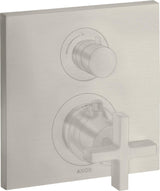 AXOR Citterio Thermostatbatterie mit Absperrventil und Kreuzgriff in Chrom