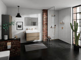 HANSGROHE Hochschrank Xevolos E 1160 mm mit PushOpen, Eiche dunkel/Weiß, grifflos