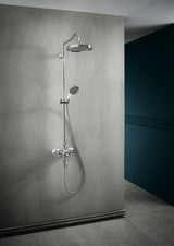 AXOR Montreux Showerpipe DN 15 mit Thermostat und 240 mm Kopfbrause in Chrom