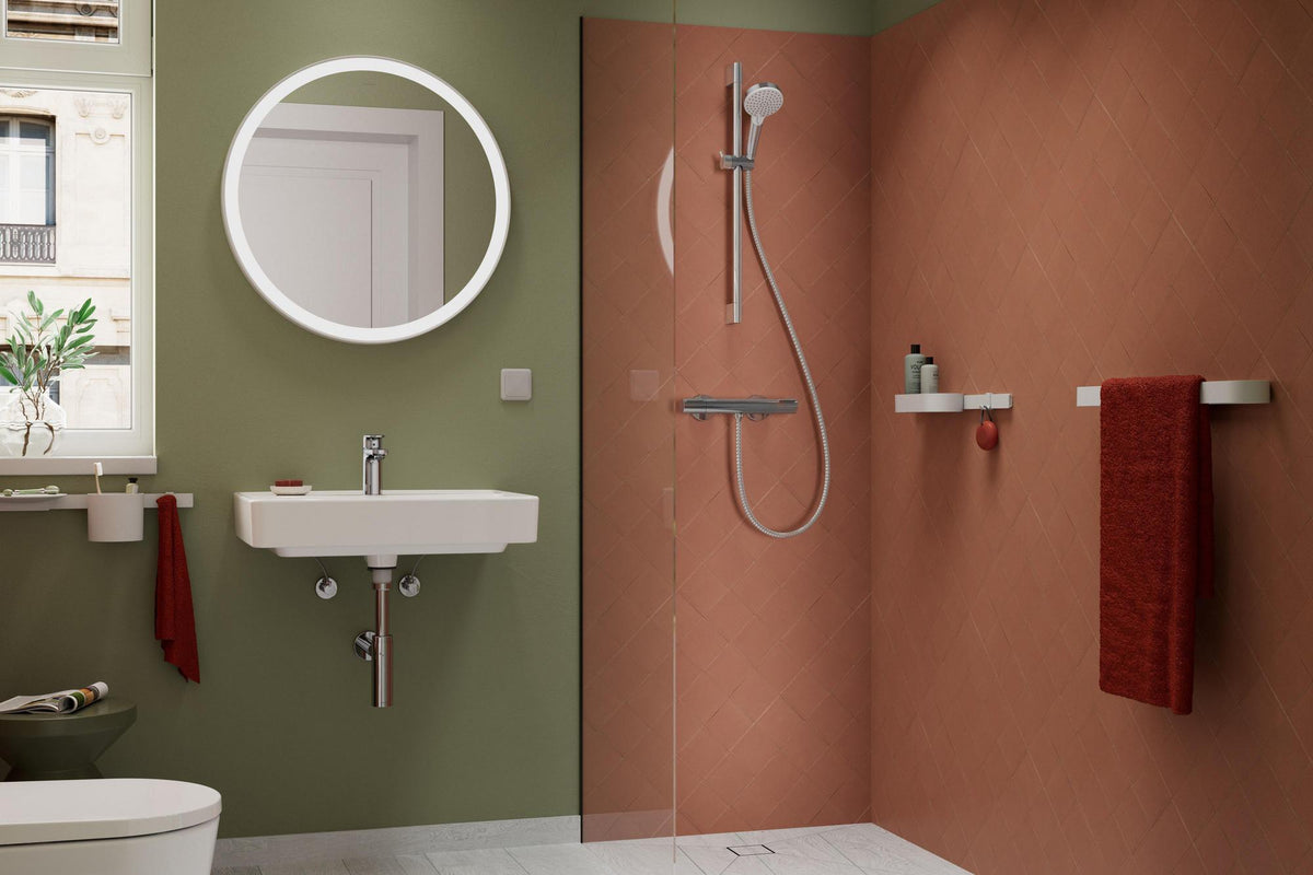 Hansgrohe Vernis Blend 100 Einhebel-Waschtischmischer mit Zugstangen-Ablaufgarnitur, chrom