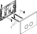 AXOR FlushPlate Drückerplatte für Geberit Sigma – Mechanische Betätigung, Edelstahl gebürstet