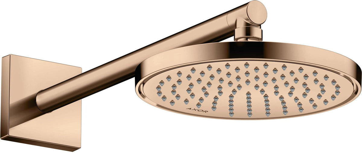 AXOR Brausearm 390 mm DN 15 eckig brushed nickel – Wandmontage