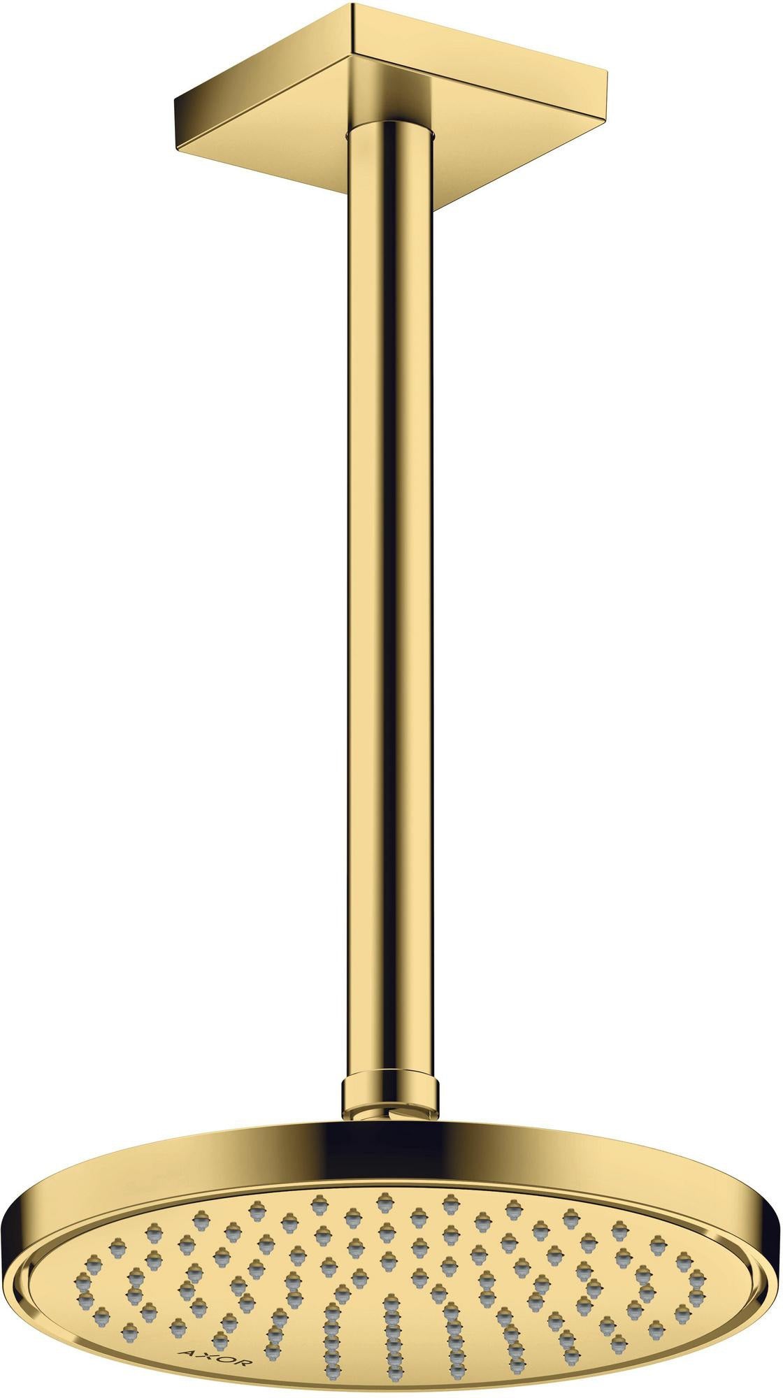 AXOR Decken-Anschlussstück 300 mm DN 15 eckig brushed brass