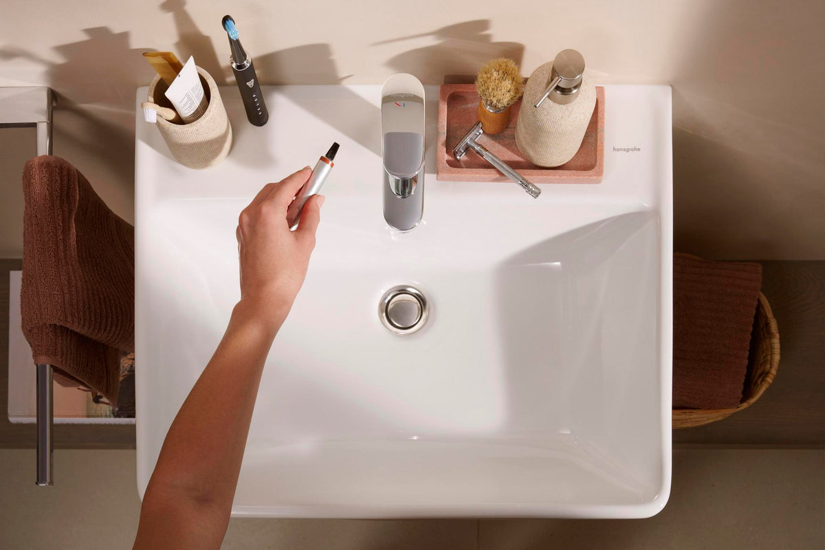 Hansgrohe Vernis Blend 100 Einhebel-Waschtischmischer mit Zugstangen-Ablaufgarnitur, chrom