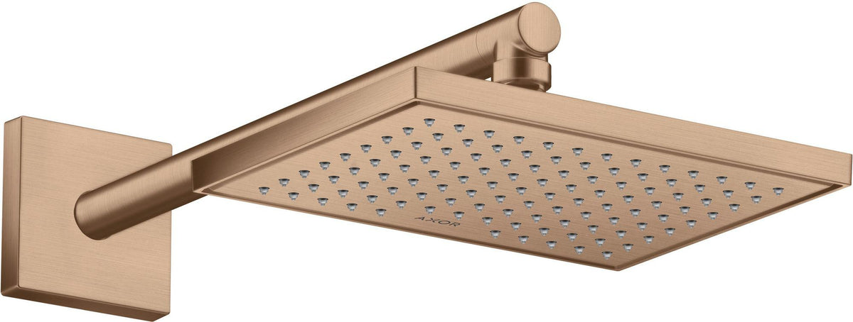 AXOR Brausearm 390 mm DN 15 eckig brushed nickel – Wandmontage