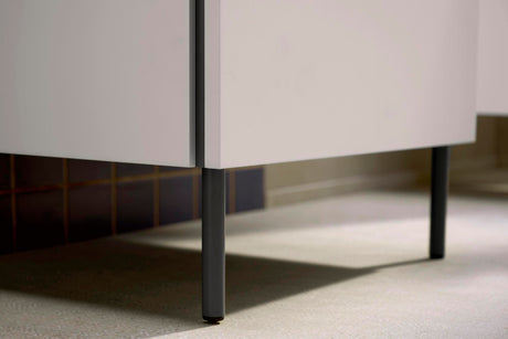 Hansgrohe Xilesa E Möbelfüße 145 mm, 2 Stück, Schiefergrau Matt – Stahl, verdeckte Befestigung