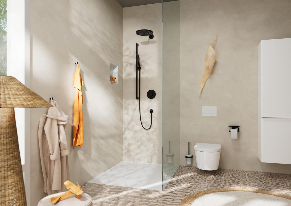 HANSGROHE AddStoris Papierrollenhalter mit Ablage – Chrom, Wandmontage, verdeckte Befestigung