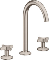 AXOR One 3-Loch Waschtischarmatur 170 mm mit Kreuzgriffen und Push-Open Ablaufgarnitur in Chrom