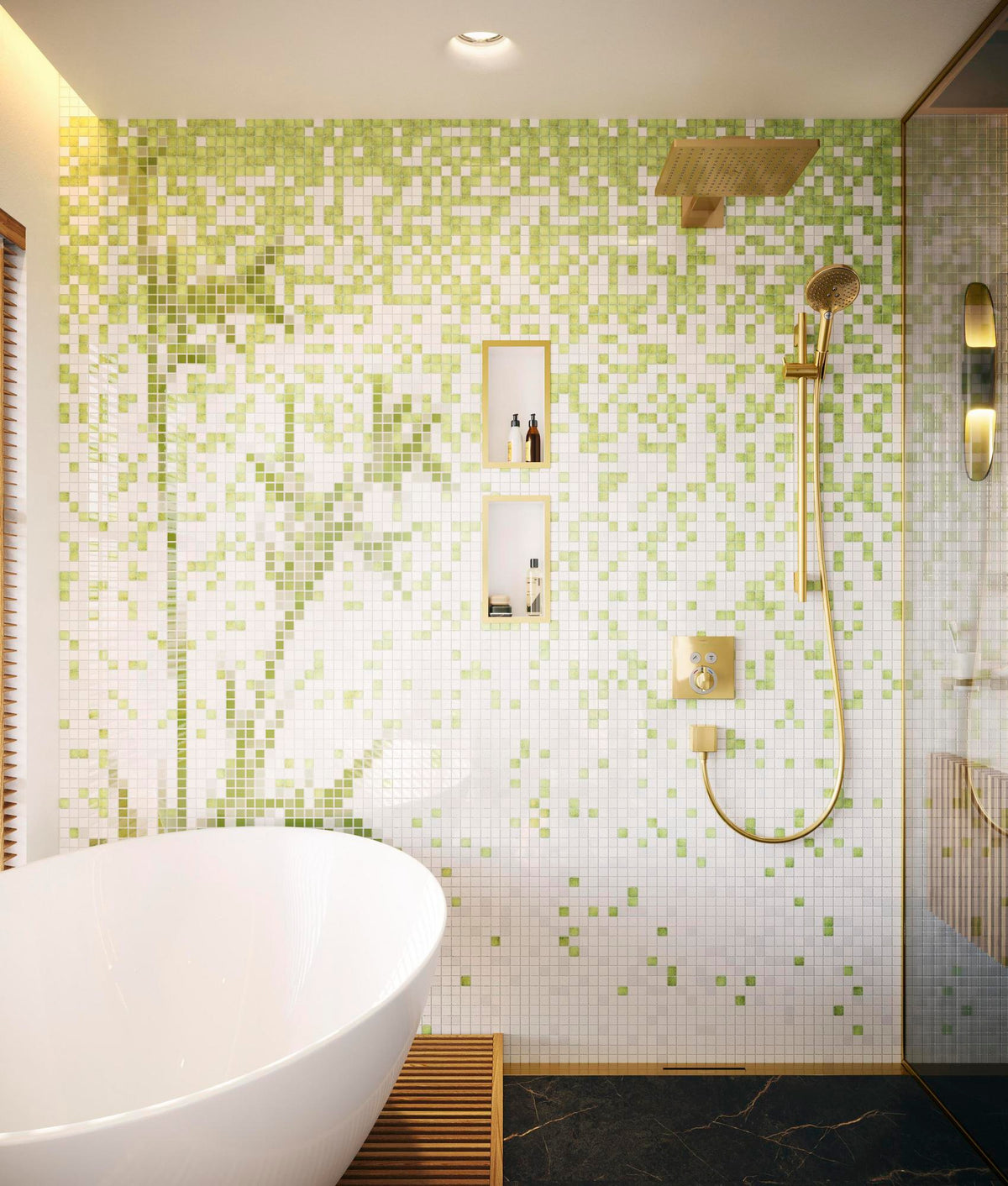 Hansgrohe Raindance E 300 Kopfbrause 1jet mit 390 mm Brausearm in Brushed Bronze