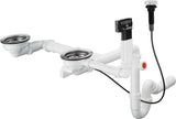Hansgrohe HG Automatische Ab- und Überlaufgarnitur Doppelbecken Granit D17-11, chrom