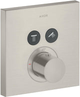 AXOR ShowerSelect Square UP Thermostat für 2 Verbraucher – Chrom, eckig, Select-Button