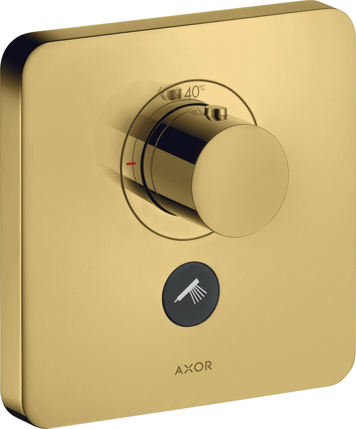 AXOR ShowerSelect Soft Highflow Thermostatbatterie für 1 Verbraucher – Chrom, quadratisch, Select-Button