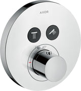 AXOR ShowerSelect Round Thermostat für 2 Verbraucher – Chrom, wandmontiert