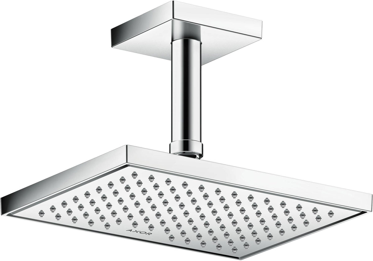 AXOR Decken-Anschlussstück 100 mm DN 15 eckig in Edelstahl-Optik von Hansgrohe