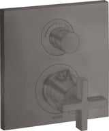 AXOR Citterio Thermostatbatterie mit Absperrventil und Kreuzgriff in Chrom