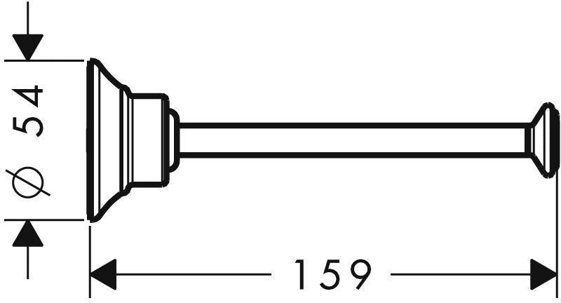 AXOR Montreux Reservepapierrollenhalter in Chrom – Wandmontage, Metall, verdeckte Befestigung