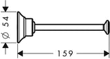 AXOR Montreux Reservepapierrollenhalter in Chrom – Wandmontage, Metall, verdeckte Befestigung