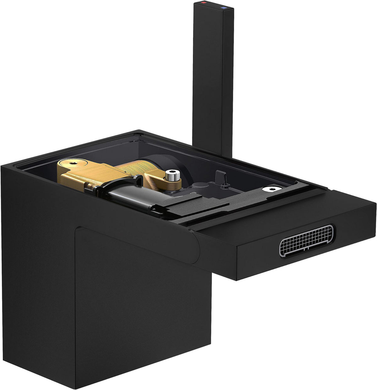 AXOR MYEDITION Einhebel-Bidetmischer ohne Platte polished gold optic mit Push-Open Ablaufgarnitur