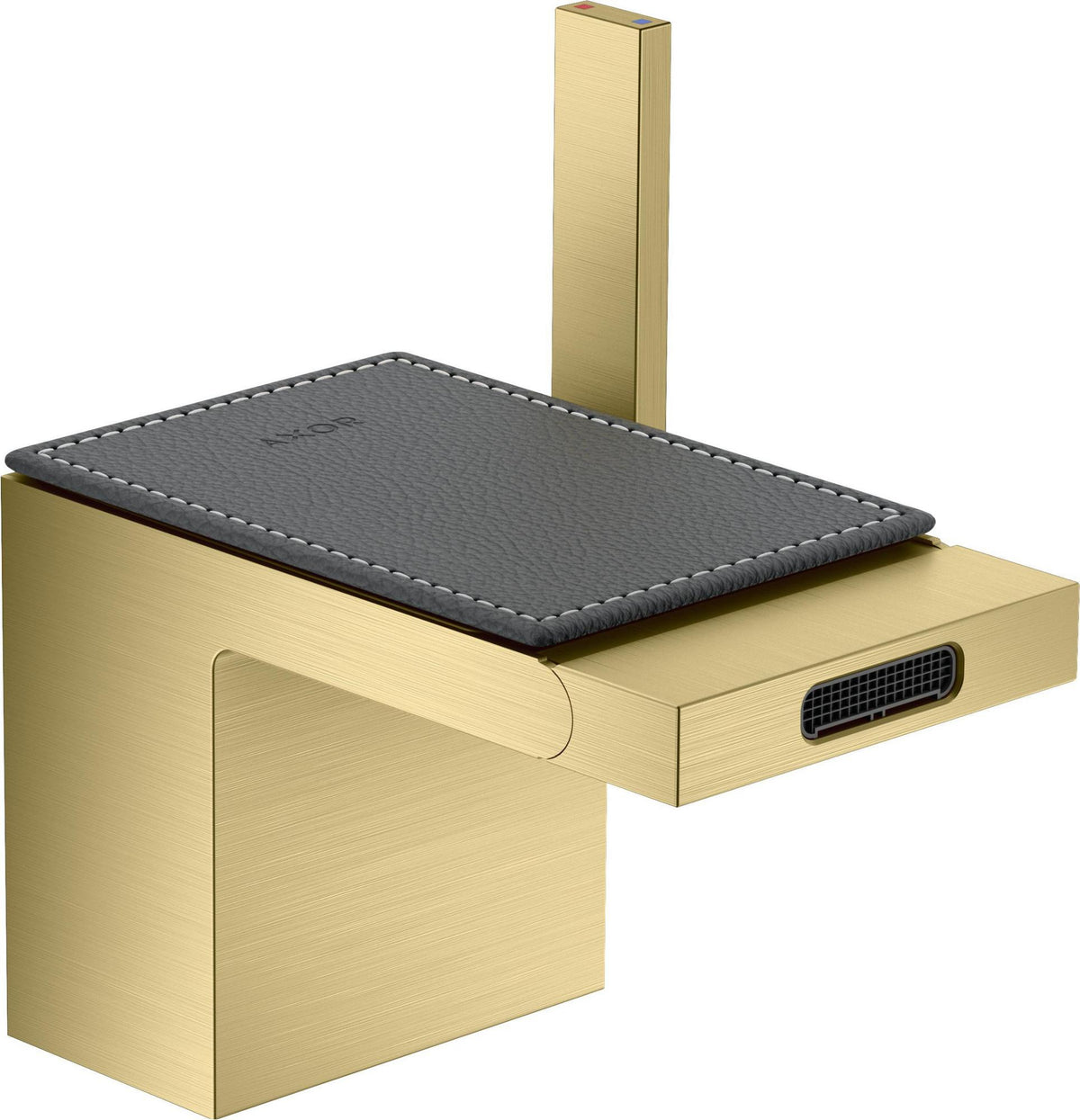 AXOR MYEDITION Einhebel-Bidetmischer ohne Platte polished gold optic mit Push-Open Ablaufgarnitur