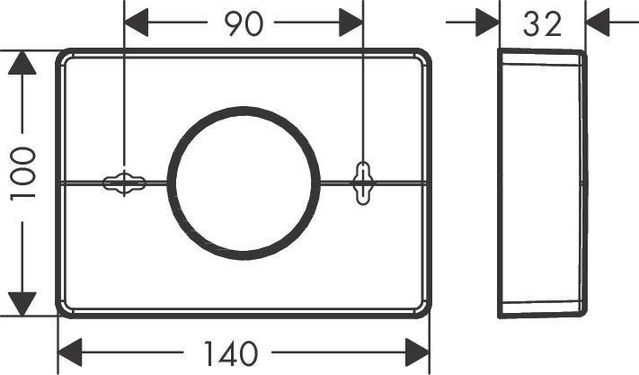 HANSGROHE AddStoris Hygienebeutelspender Wandmontage chrom – für handelsübliche Hygienebeutelboxen
