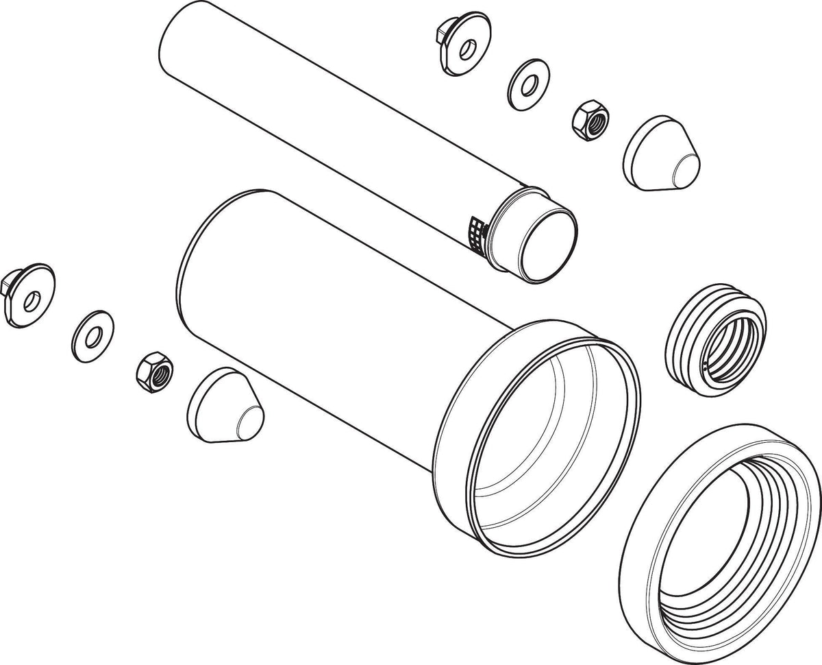 hansgrohe Anschlussgarnitur Set universal für Wand-WC – Passend für Vorwandelemente