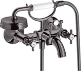 AXOR MONTREUX 2-Griff-Wannenarmatur DN 15, Aufputz, chrom – mit Handbrause & Brausehalter