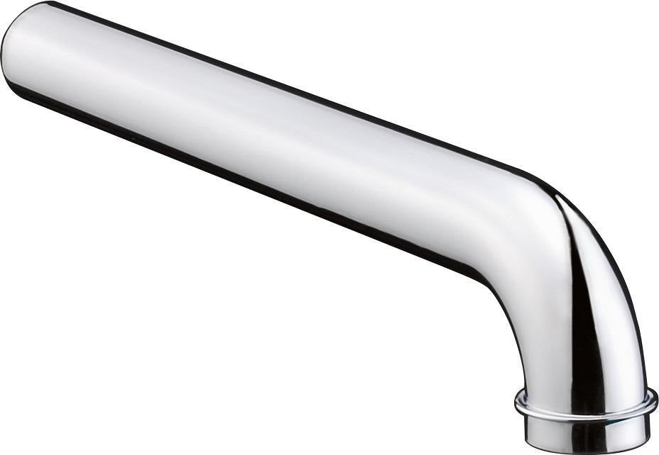 HANSGROHE Rohr gebogen 300 mm chrom mit Bord – Messing Ablaufrohr G 11/4