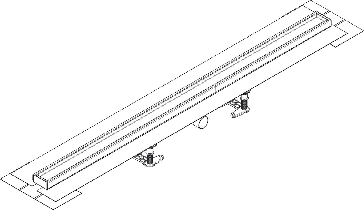 HANSGROHE RainDrain Compact Duschrinne 1200 mm Komplettset – befliesbar, flache Installation