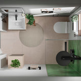 HANSGROHE Xevolos E Halbhochschrank 890 mm, eiche dunkel, grifflos mit PushOpen – Badmöbel
