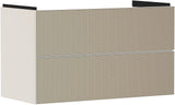 HANSGROHE Xevolos E Waschtischunterschrank 980 mm Eiche Dunkel Mattweiß mit PushOpen und SoftClose