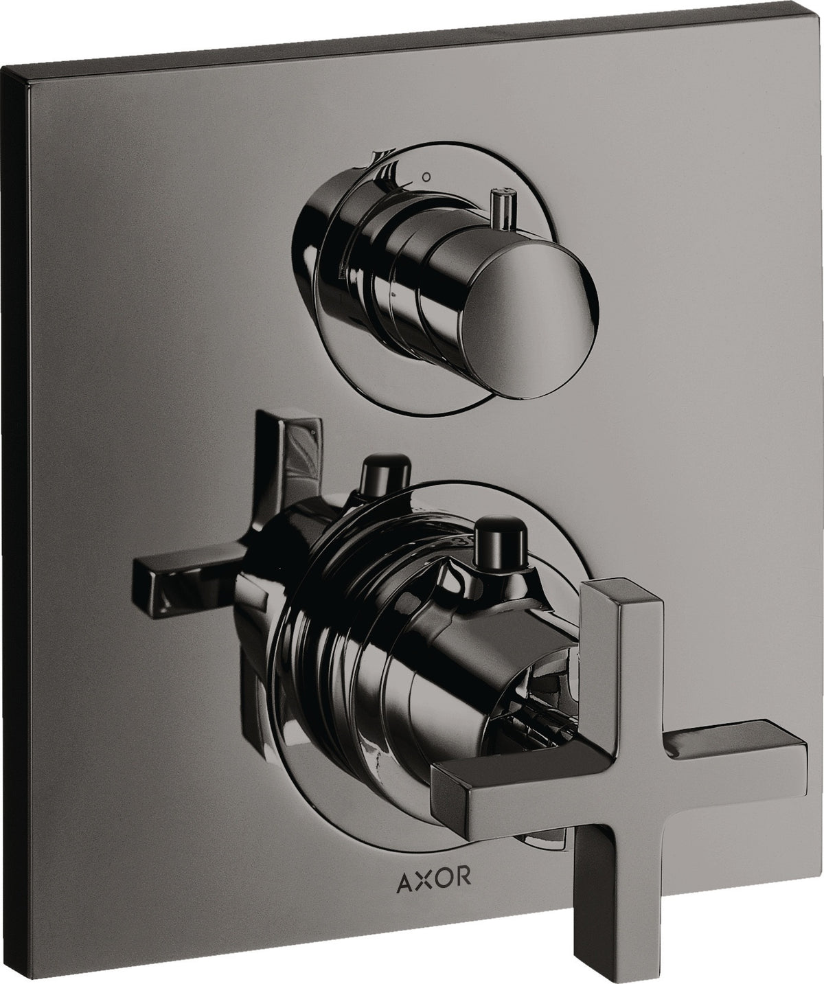 AXOR Citterio Thermostatbatterie mit Absperrventil und Kreuzgriff in Chrom