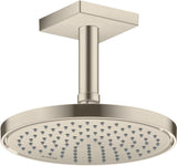 AXOR Decken-Anschlussstück 100 mm DN 15 eckig in Edelstahl-Optik von Hansgrohe
