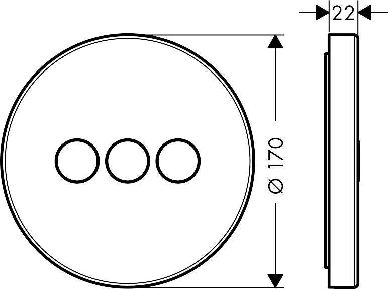 AXOR ShowerSelect Round Unterputz Ventil für 3 Verbraucher, chrom – Hansgrohe